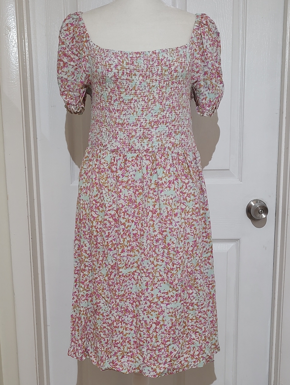 Roxy Floral Smocked Midi Dress